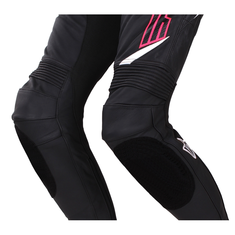 Pantaloni da moto RSA GT2 nero-bianco-rosa da donna Saldi