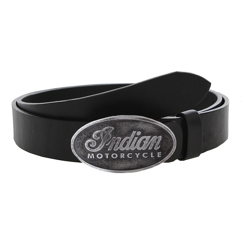 Cintura moto in pelle con fibbia moto indiana