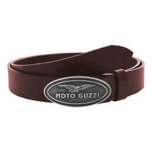 Moto Guzzi cintura in pelle marrone con fibbia