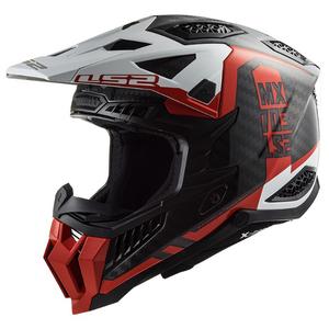 Casco da motocross LS2 MX703 C X-Force Victory nero-rosso-bianco