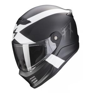 Casco moto SCORPION COVERT FX GALLUS bianco e nero