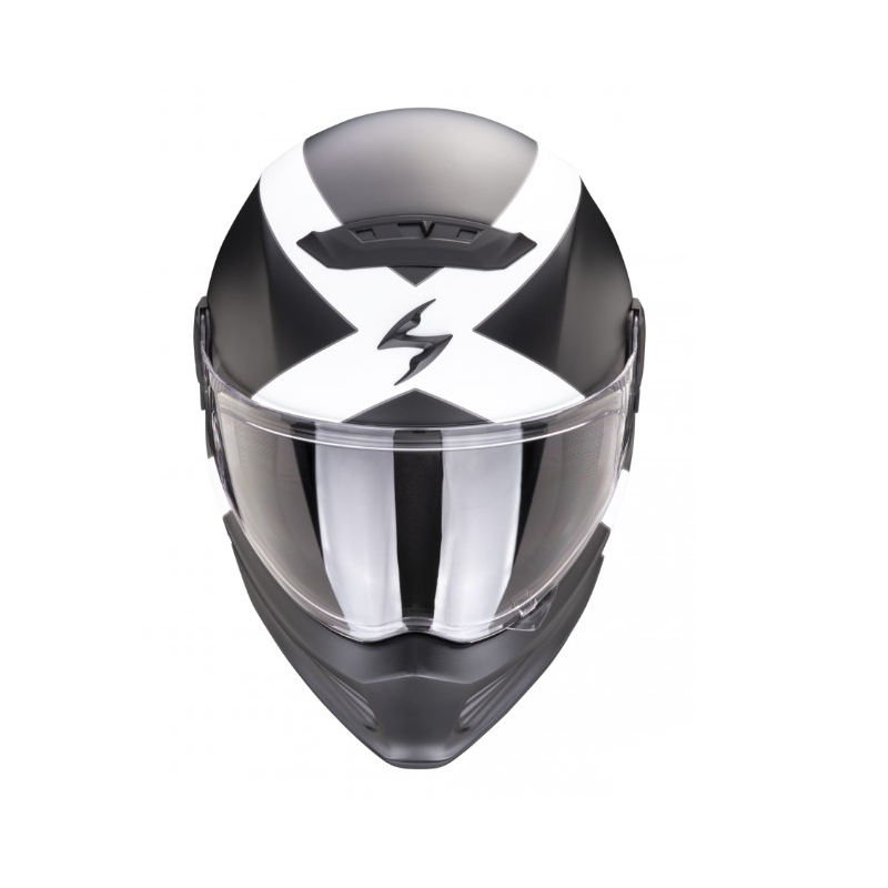 Casco moto SCORPION COVERT FX GALLUS bianco e nero