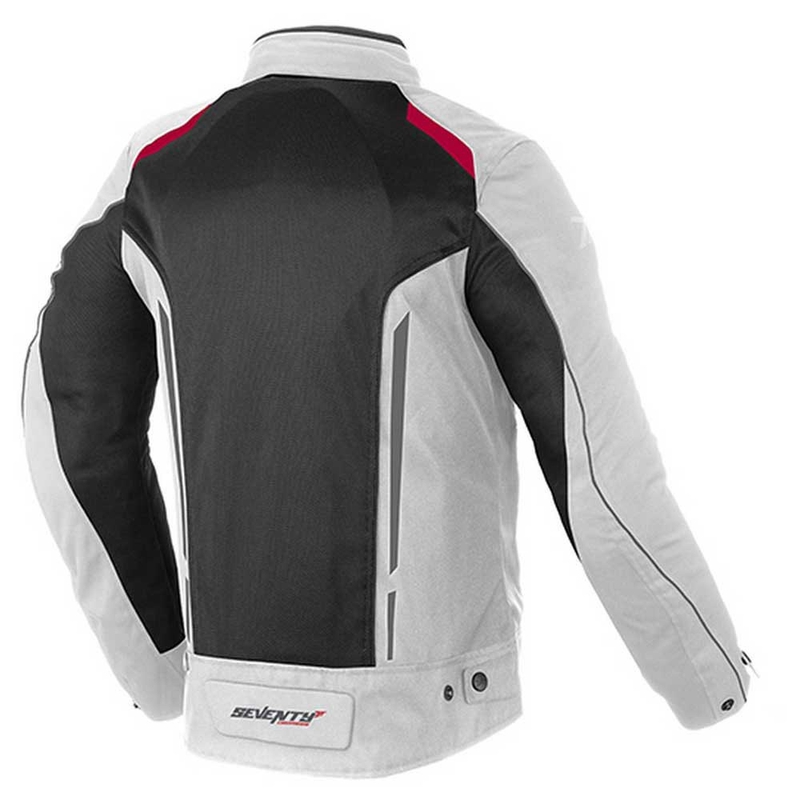 Giacca moto SEVENTY DEGREES SD-JT32 nero-grigio-rosso