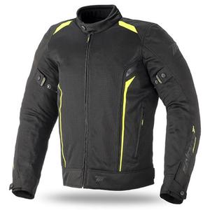 Giacca moto SEVENTY DEGREES SD-JT32 nero-giallo fluo