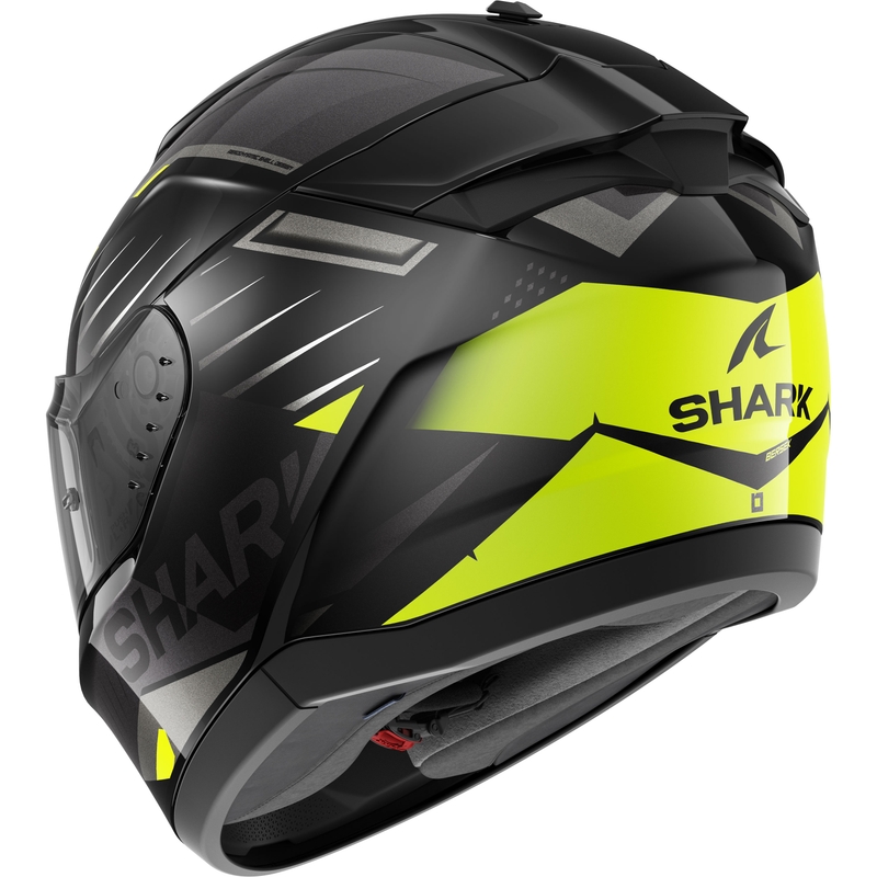 Casco moto integrale SHARK RIDILL 2 BERSEK nero-grigio-giallo fluo