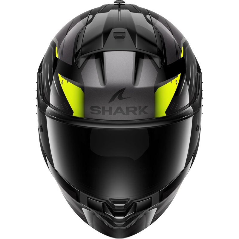 Casco moto integrale SHARK RIDILL 2 BERSEK nero-grigio-giallo fluo