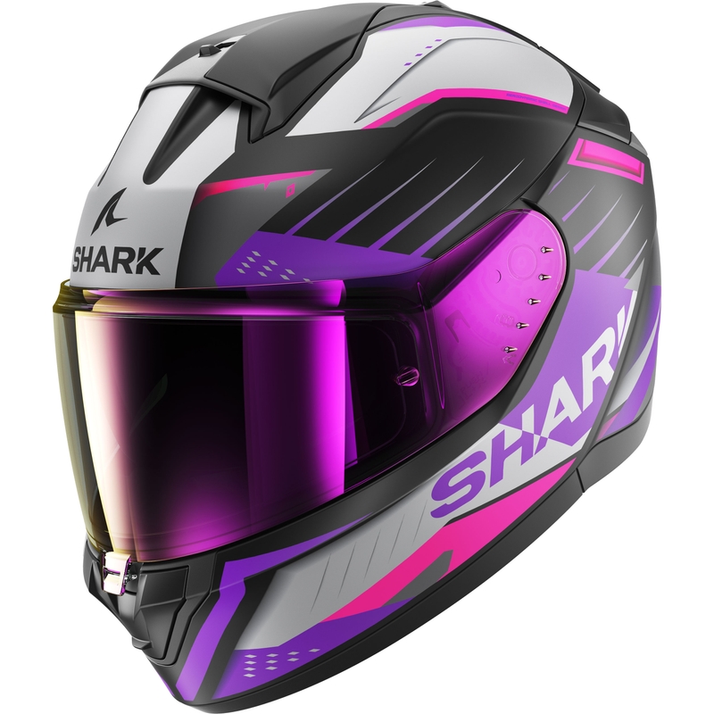 Integrální přilba na motorku SHARK RIDILL 2 BERSEK černo-šedo-fialovo-růžová