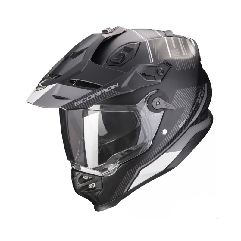 Casco moto enduro SCORPION ADF-9000 AIR Desert nero-argento Saldi