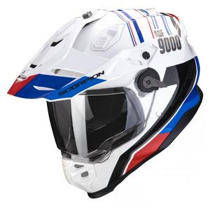 Casco moto enduro SCORPION ADF-9000 AIR Desert bianco-blu-rosso