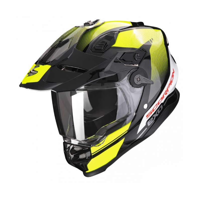 Casco moto enduro SCORPION ADF-9000 AIR Trail nero-giallo fluo