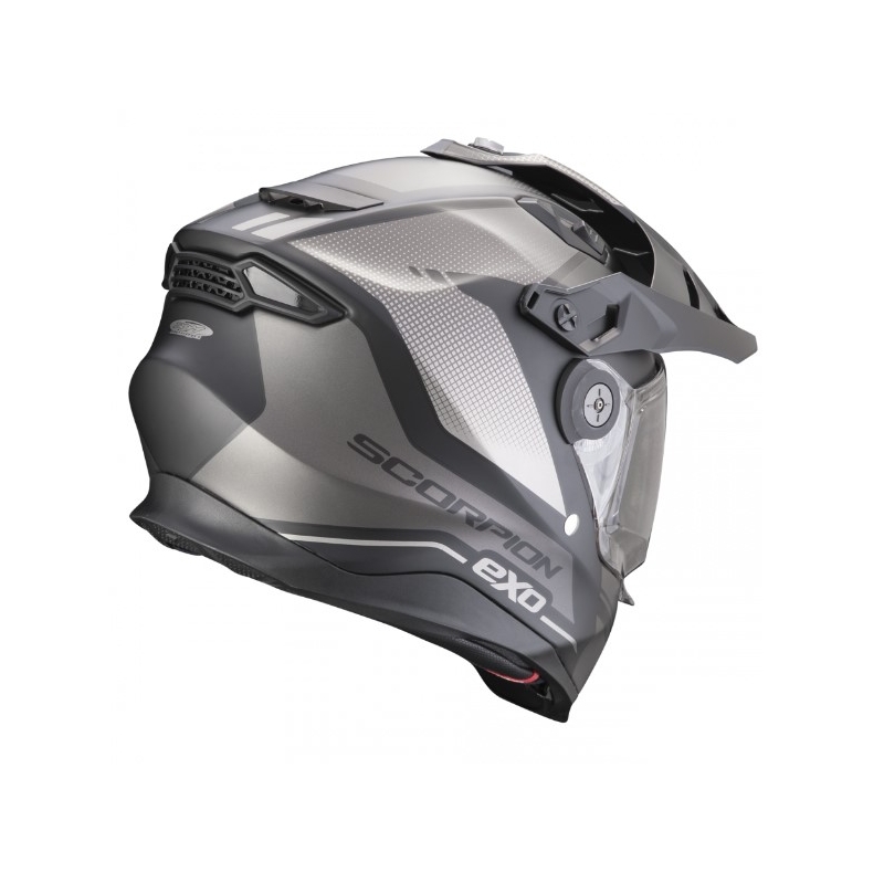 Casco moto enduro SCORPION ADF-9000 AIR Trail nero-argento