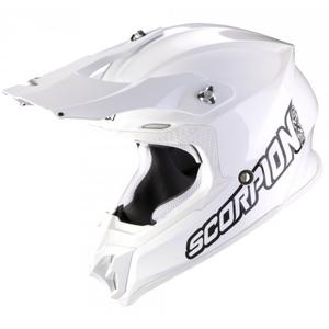 Casco da motocross Scorpion VX-16 EVO AIR Bianco pieno