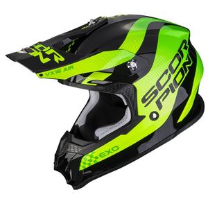 Casco da motocross Scorpion VX-16 EVO AIR SOUL nero-verde