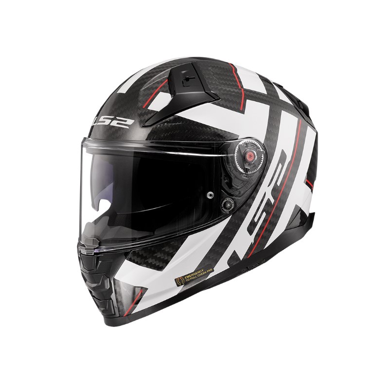 LS2 FF811 Vector II C Casco da moto integrale bianco e nero Strong