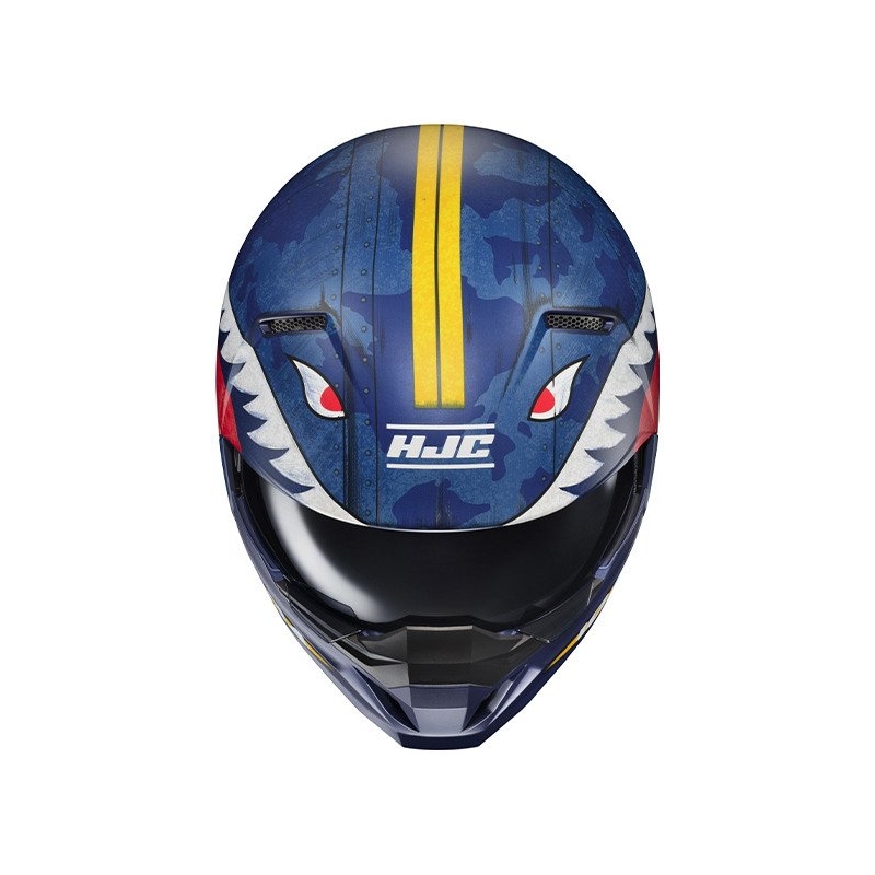 Casco aperto con maschera HJC i20 Vanguard Call Of Duty MC2SF bianco-giallo-rosso-blu