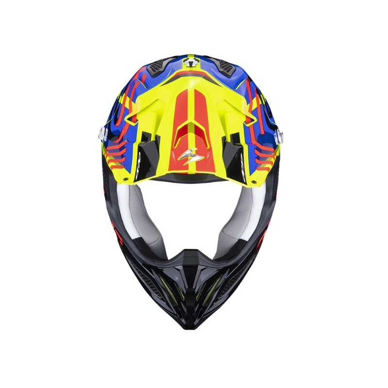 Casco da motocross Scorpion VX-22 Air Neox nero-rosso-blu-giallo fluo