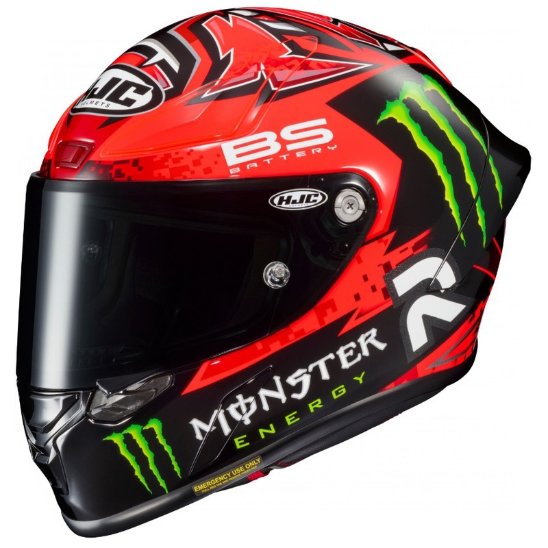 Casco moto integrale HJC RPHA 1 Quartararo Replica MC1 nero-rosso-verde