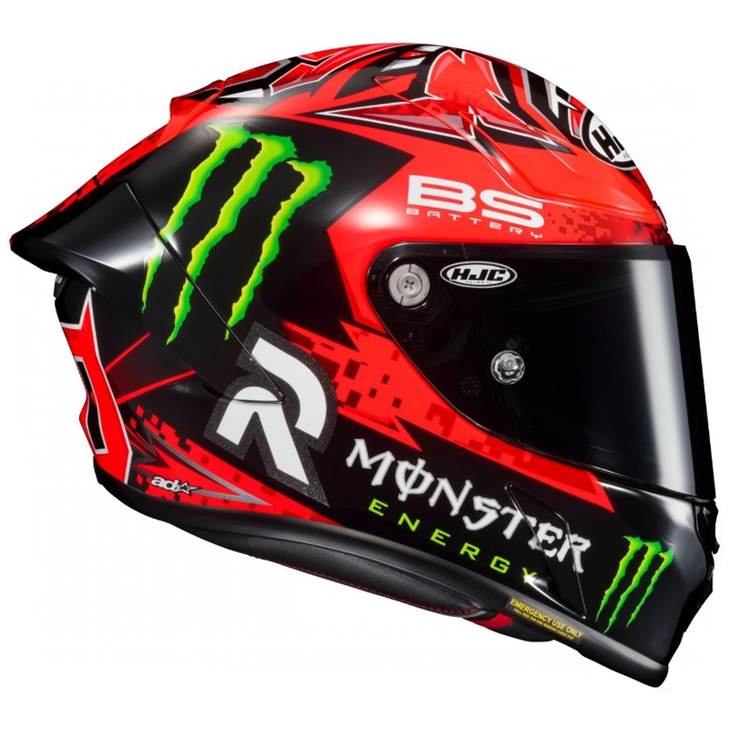 Casco moto integrale HJC RPHA 1 Quartararo Replica MC1 nero-rosso-verde