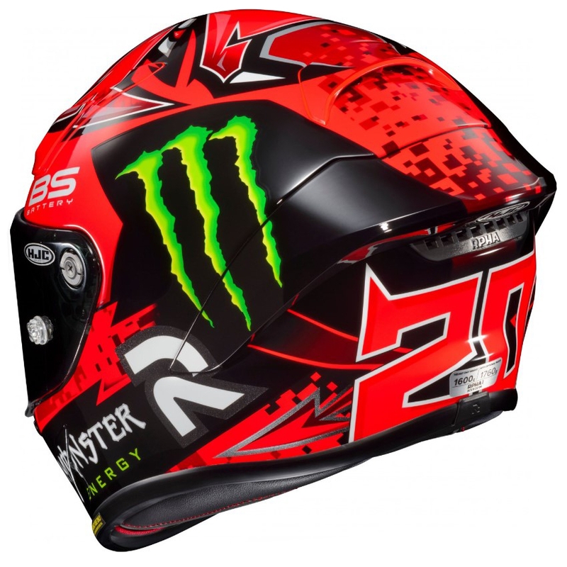 Casco moto integrale HJC RPHA 1 Quartararo Replica MC1 nero-rosso-verde