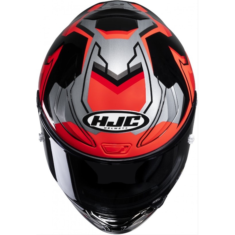 Casco moto integrale HJC RPHA 1 Nomaro MC1 nero-argento-rosso
