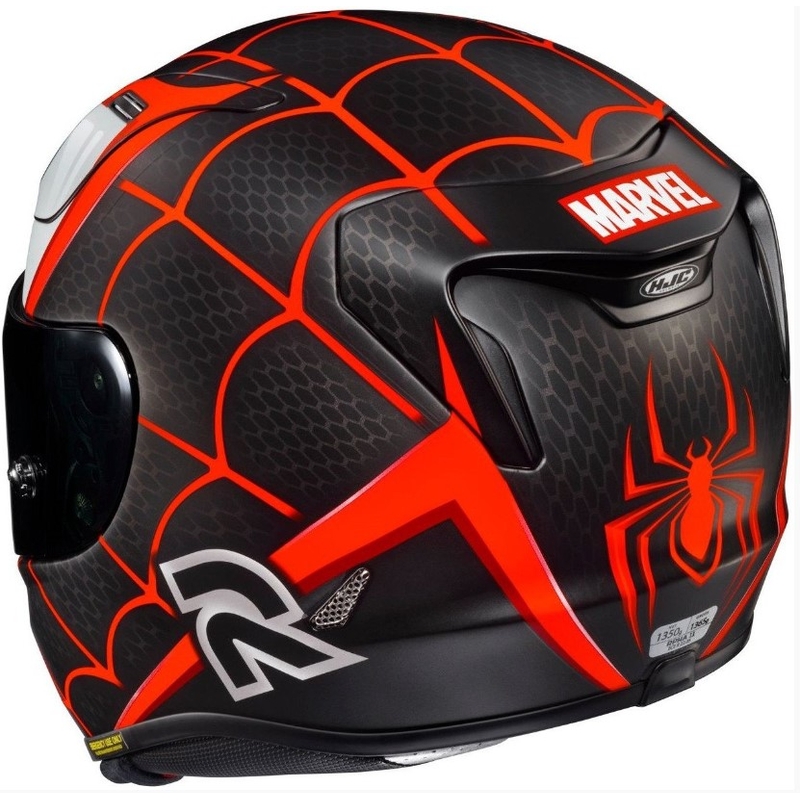 Casco moto integrale HJC RPHA 11 MILES MORALES MC1SF nero-bianco-rosso