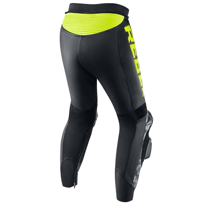 Pantaloni da moto Rebelhorn Rebel nero-giallo fluo Saldi