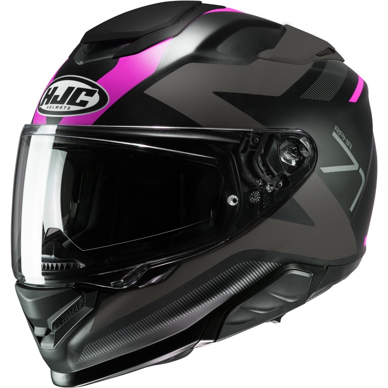 Casco moto integrale HJC RPHA 71 Pinna MC8SF nero-grigio-rosa