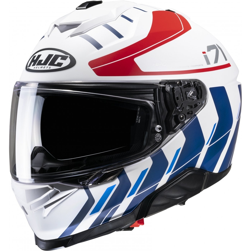 Casco moto integrale HJC i71 Simo MC21SF rosso-blu-bianco