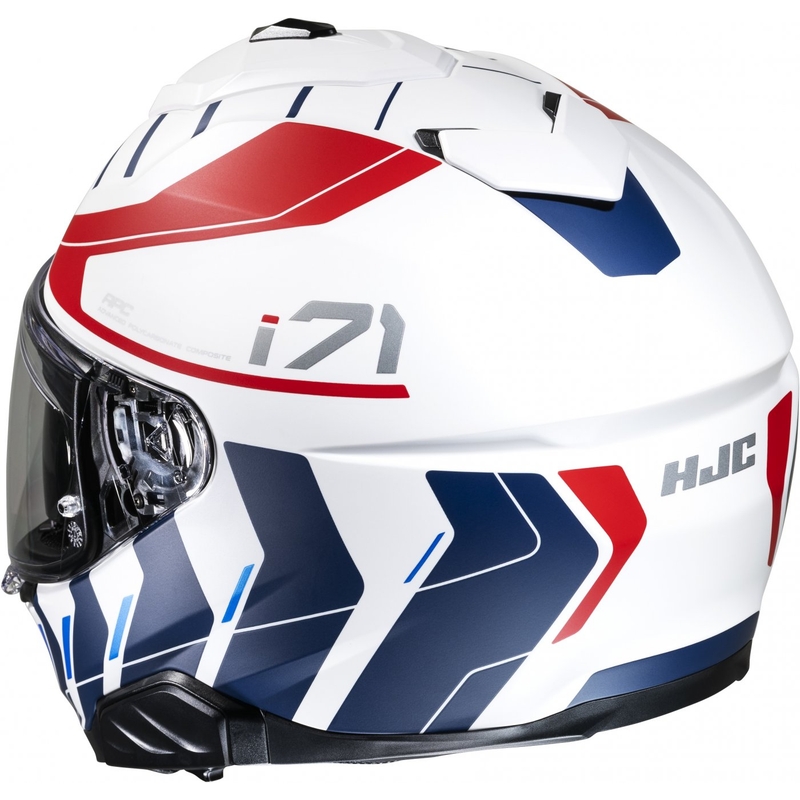 Casco moto integrale HJC i71 Simo MC21SF rosso-blu-bianco