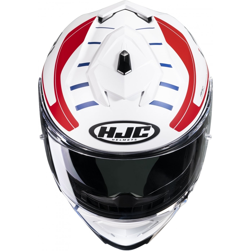 Casco moto integrale HJC i71 Simo MC21SF rosso-blu-bianco