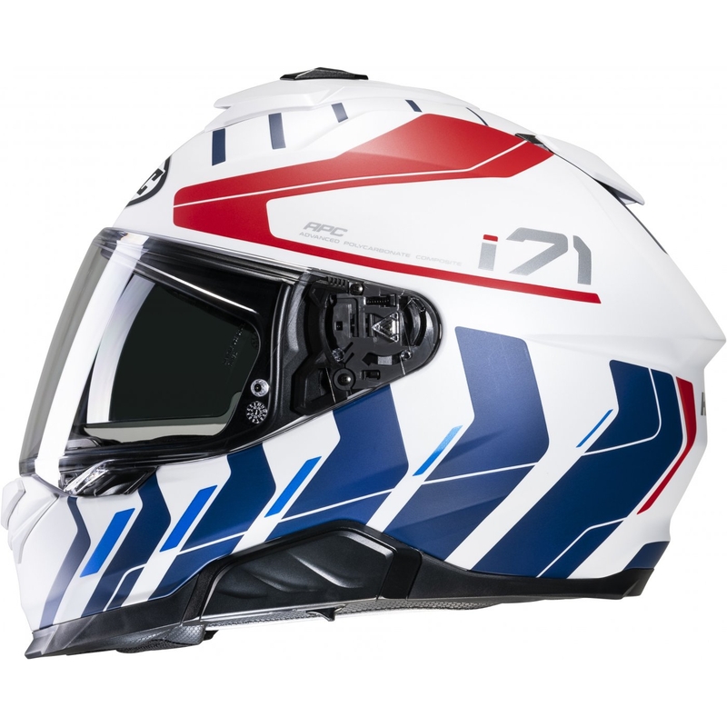 Casco moto integrale HJC i71 Simo MC21SF rosso-blu-bianco