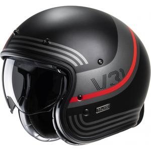 Casco moto aperto HJC V31 Byron MC1SF rosso-grigio-nero