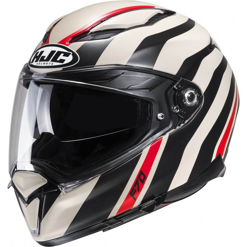 Casco moto integrale HJC F70 Galla MC9SF nero-rosso-beige Saldi
