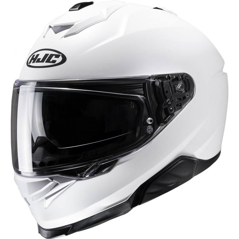 Casco moto integrale HJC i71 Solid Semi Flat bianco perla