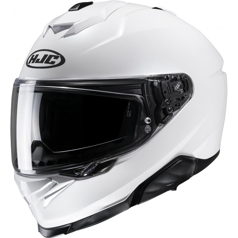 Casco moto integrale HJC i71 Solid bianco perla