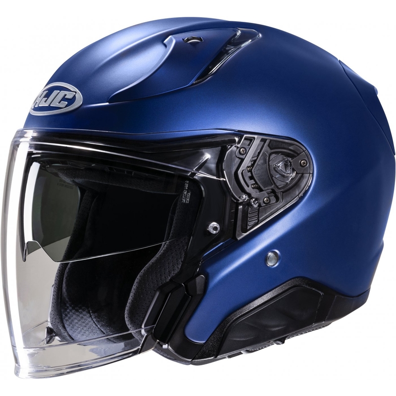 Casco moto aperto HJC RPHA 31 Solido semi piatto blu metallizzato
