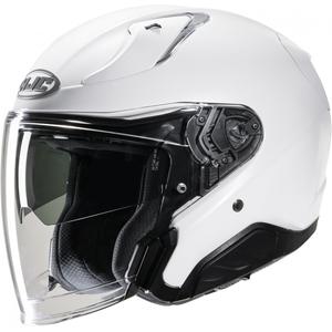 Casco moto aperto HJC RPHA 31 Solido bianco perla