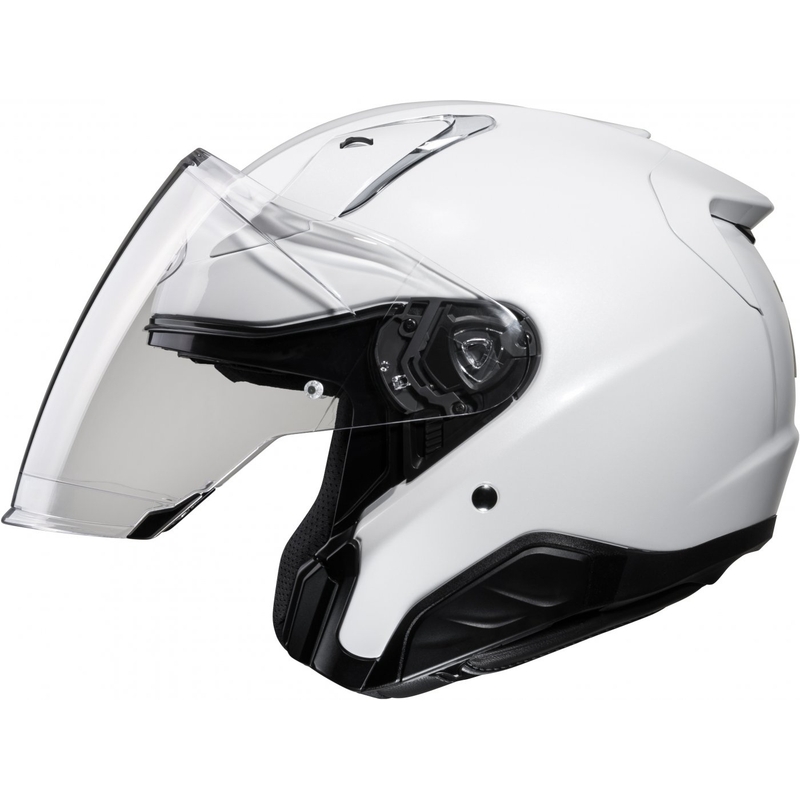 Casco moto aperto HJC RPHA 31 Solido bianco perla