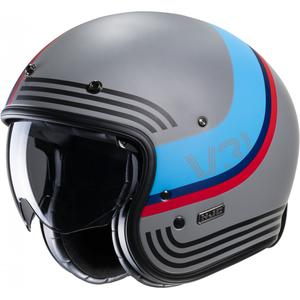 Casco moto aperto HJC V31 Byron MC21SF rosso-blu-nero-grigio