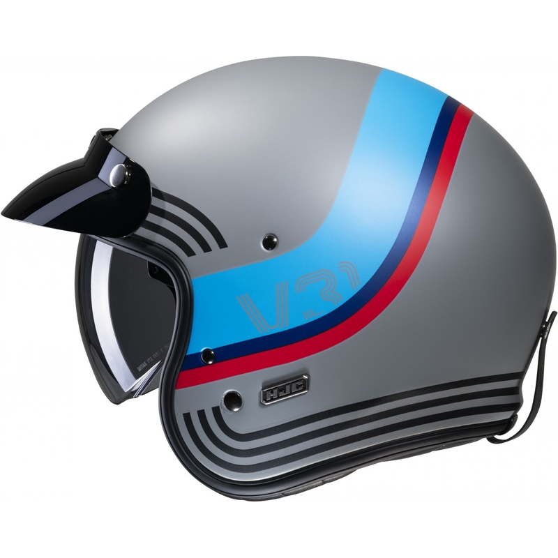 Casco moto aperto HJC V31 Byron MC21SF rosso-blu-nero-grigio