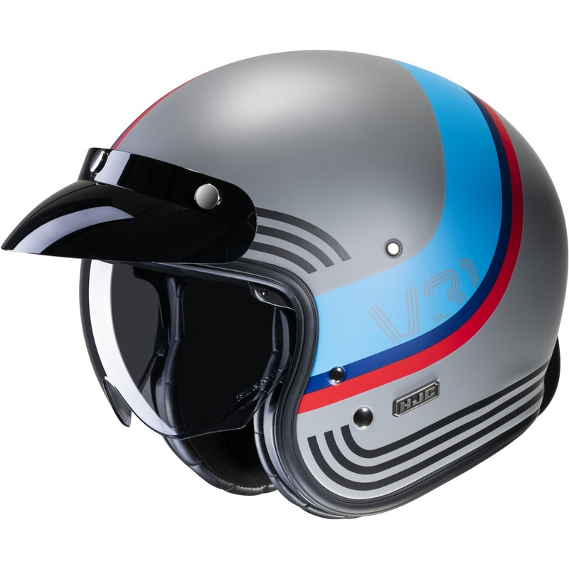 Casco moto aperto HJC V31 Byron MC21SF rosso-blu-nero-grigio