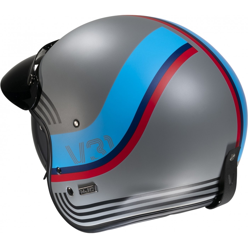 Casco moto aperto HJC V31 Byron MC21SF rosso-blu-nero-grigio