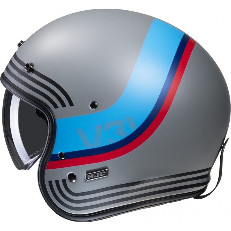 Casco moto aperto HJC V31 Byron MC21SF rosso-blu-nero-grigio