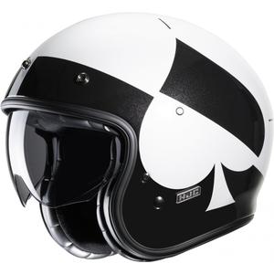 Casco moto aperto HJC V31 Kuz MC5 bianco e nero Saldi