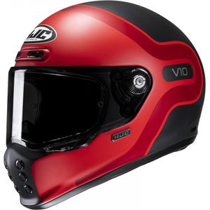 Casco moto integrale HJC V10 Grape MC1SF nero-rosso
