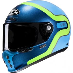 Casco moto integrale HJC V10 Grape MC24 blu-verde