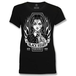 T-shirt donna Cuore nero mercoledì