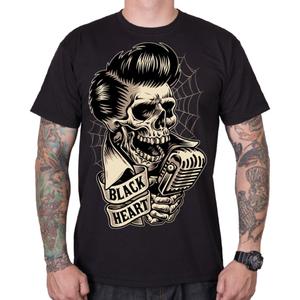 Camicia Rockabilly da uomo con cuore nero