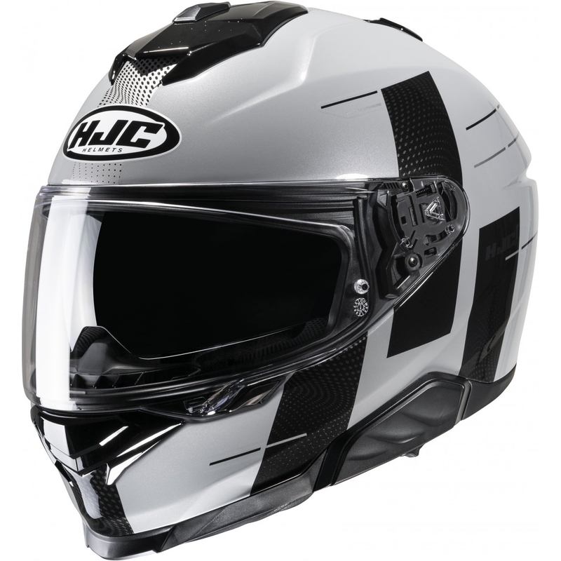 Casco moto integrato HJC i71 Peka MC5 nero-grigio