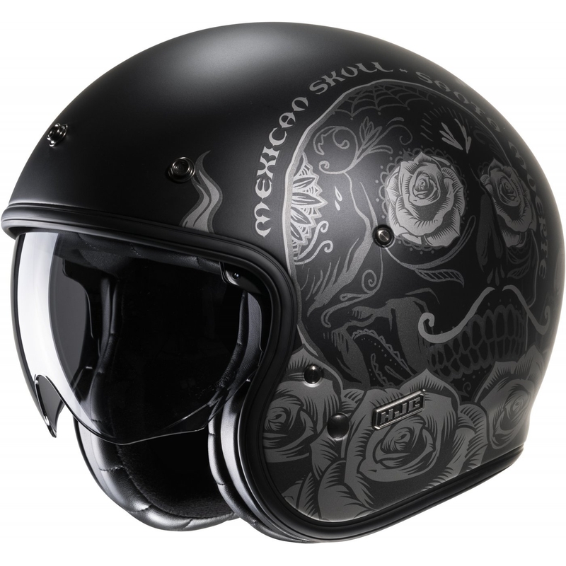 Casco moto aperto HJC V31 Desto MC5SF argento-nero